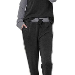 Women's Long Sleeve Pajama Set with Pockets, Soft Lounge Wear